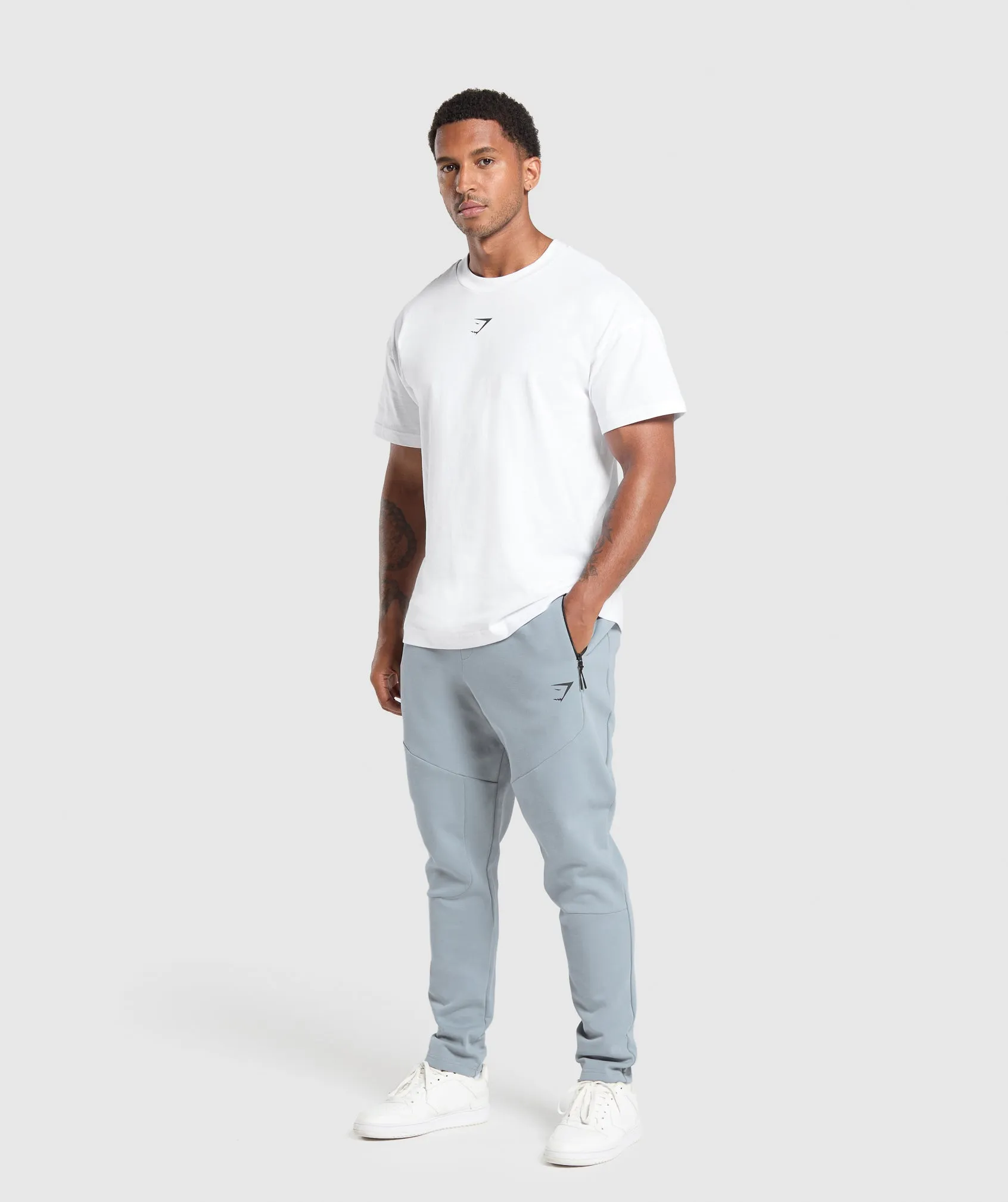 Gymshark Interlock Tech Joggers - Denim Grey