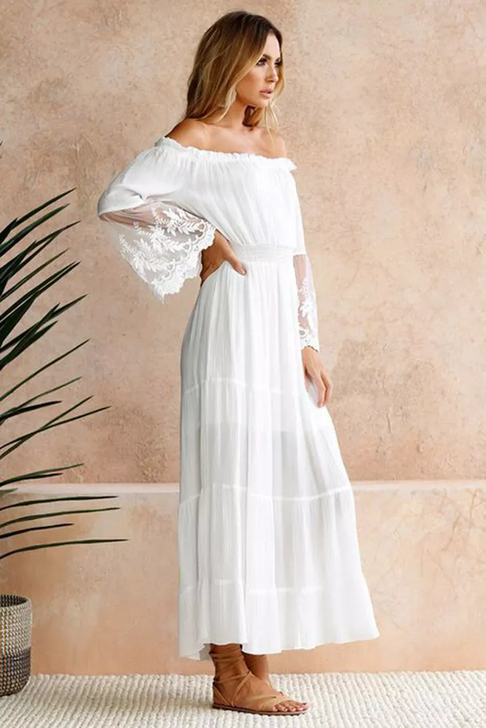 Oriolo Off Shoulder Maxi Dress