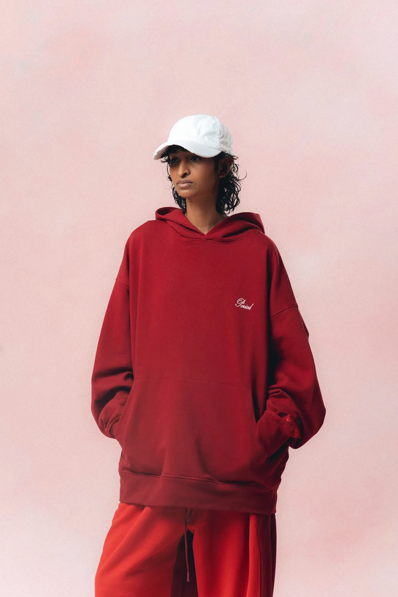 Period Basic Hoodie (Maroon)