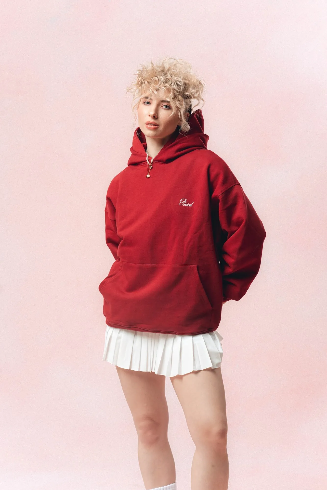 Period Basic Hoodie (Maroon)